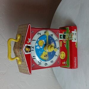 Vintage Fisher-Price Music Box Teaching Clock